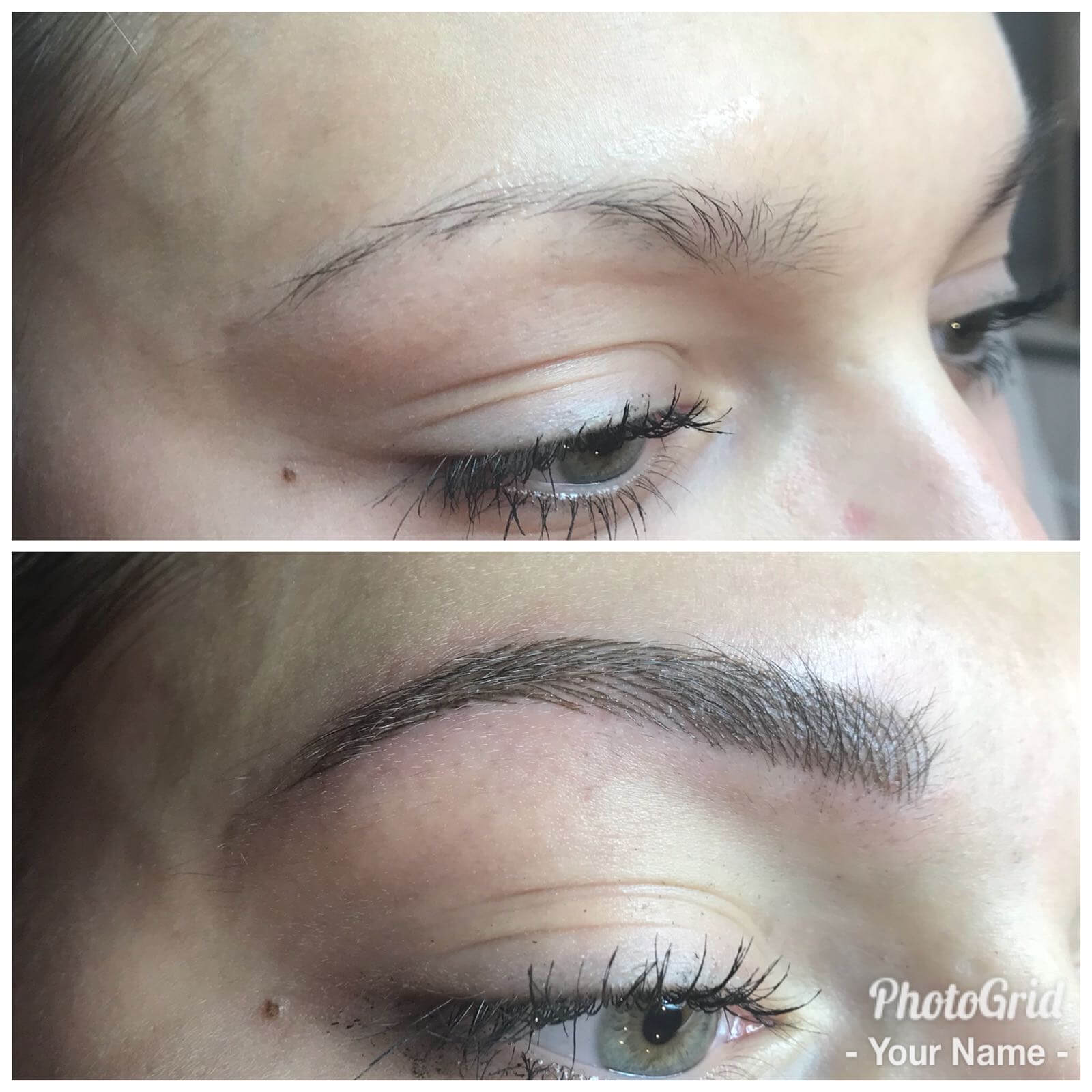 Microblading vergleich vorher nachher Studio Magic Eyes